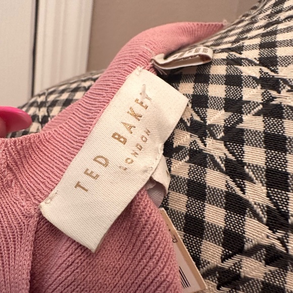 Ted Baker London Dusty Pink Cherina Bow Skater Dress - Picture 8 of 10